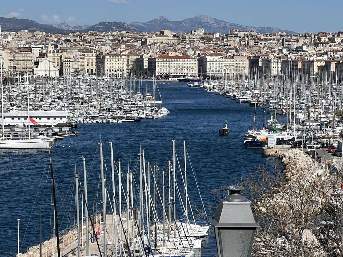 The busy, boat-filled harbor of Marseilles, France. Sonya Stark photo.
