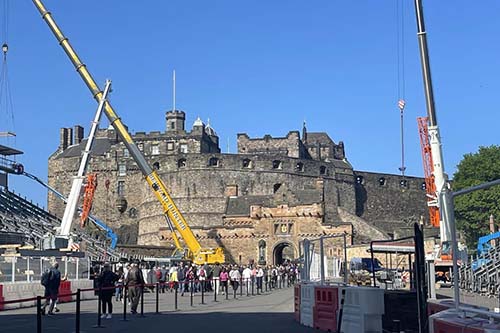 Harry Potter Train: The Jacobite Express in Scotland 12 Edinburgh Castle continues to be used today. Recently, a temporary stadium was erected on its grounds for an event scheduled for this summer