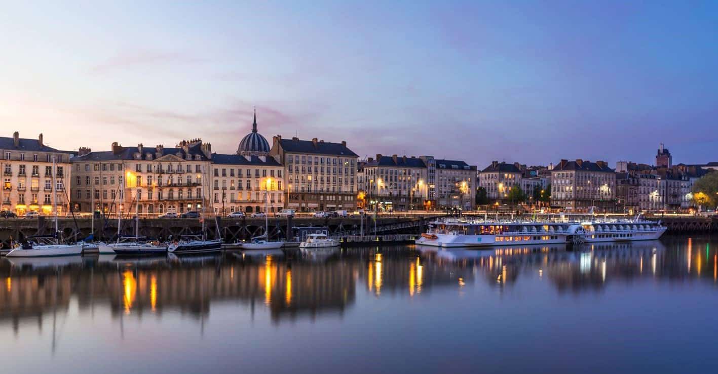 Nantes, France at night. GoNOMAD photo.