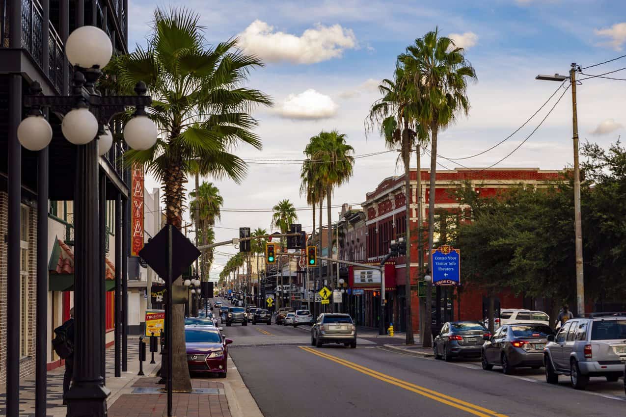 Ybor City's downtown area.