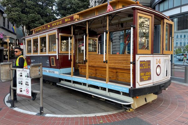 One great thing about San Francisco's poor reputation at the moment is that there are not many tourists and you can walk right up and hop on a cable car instead of having a long wait.