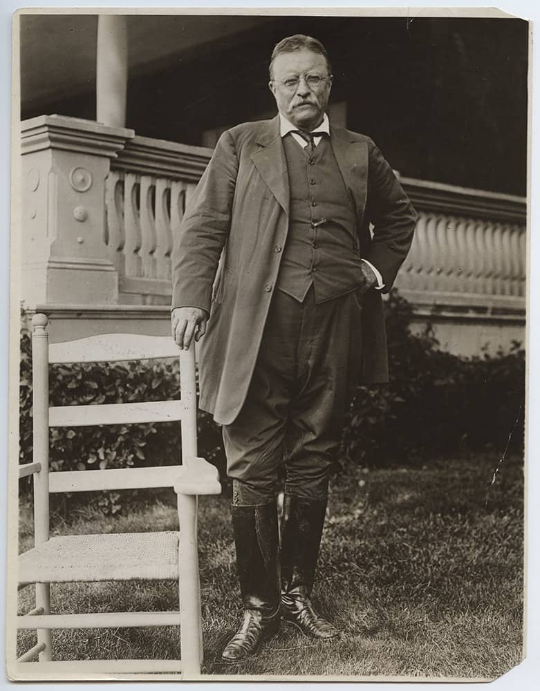 Teddy Roosevelt at Sagamore Hill. Theodore Roosevelt at Sagamore Hill.