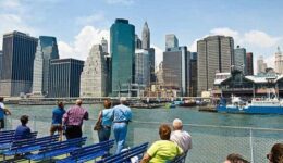 Sightseeing Manhattan from the Staten Island ferry
