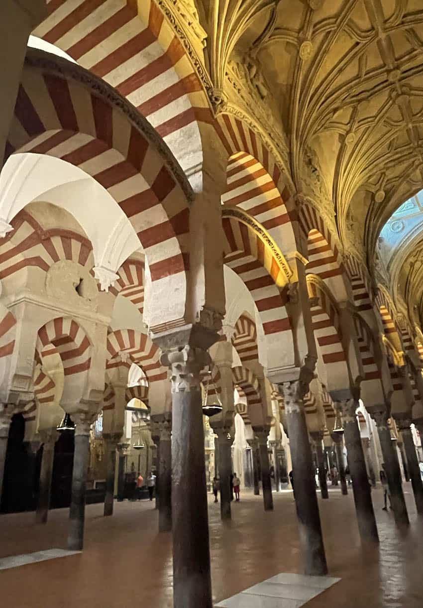 Andalusia Blends the Past with the Present 8 More than 800 red and white arches are perhaps the most well known feature of Cordoba's Great Mosque, now a consecrated Roman Catholic Cathedral. Photo by Terri Colby