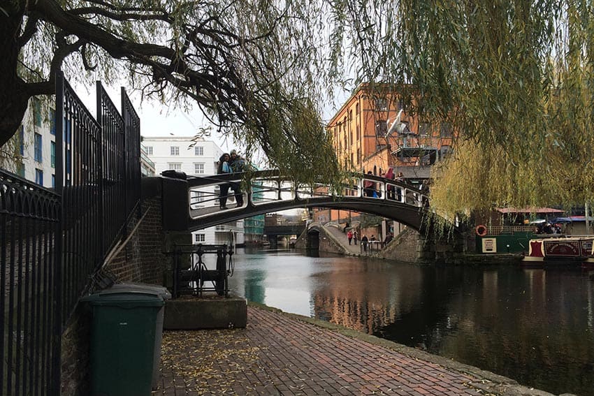 A Walking Tour of London 10 Serene view of the Regents Canal near Camden Market.