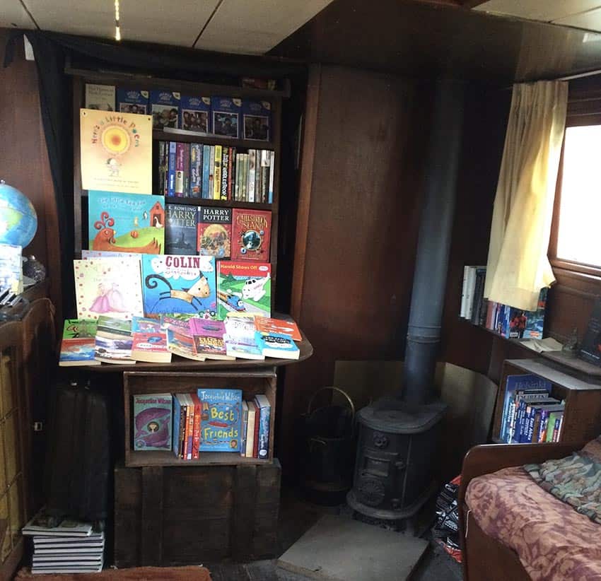 A Walking Tour of London 15 The cozy inside of the bookstore barge Word on the Water, on the Regents Canal.