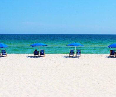 The white sands of Perdido Key at the Flora-Bama Yacht Club