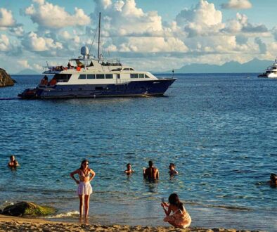 Dusk on Shell Beach St Barths.