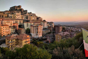 The view from Zeneba & Matt's balcony in Soriano nel Cimino, Italy