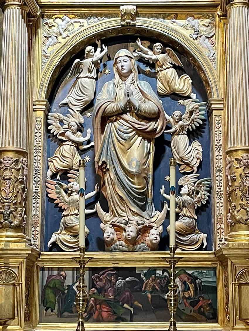 Andalusia Blends the Past with the Present 11 Cordoba's Mezquita showcases many different religious and architectural periods, including this artwork depicting the Virgin Mary. Photo by Terri Colby