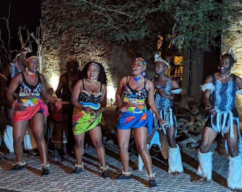 Local entertainers at the lodge.
