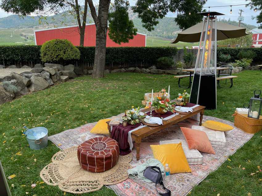 Medford, Oregon: The Heart of the Rogue 11 A spread of charcuterie and fruit adorn a low table in the backyard of Del Rio Winery, near Medford.