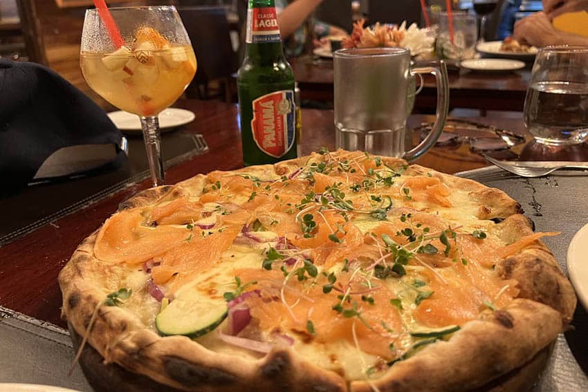 Panama: A Month in Delightful Boquete and Chiriqui 15 Salmon pizza at RetroGusto