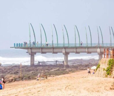 Whalebone pier at Umhlanga Rocks in the KwaZulu Natal Province of South Africa