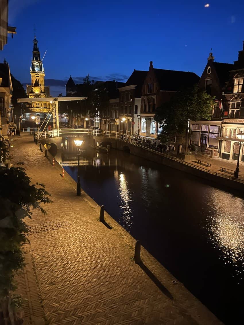 The city at night. Alkmaar