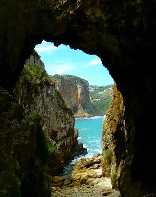 Looking out from the ancient Khoi Khoi sea caves- photo by Noreen Kompanik