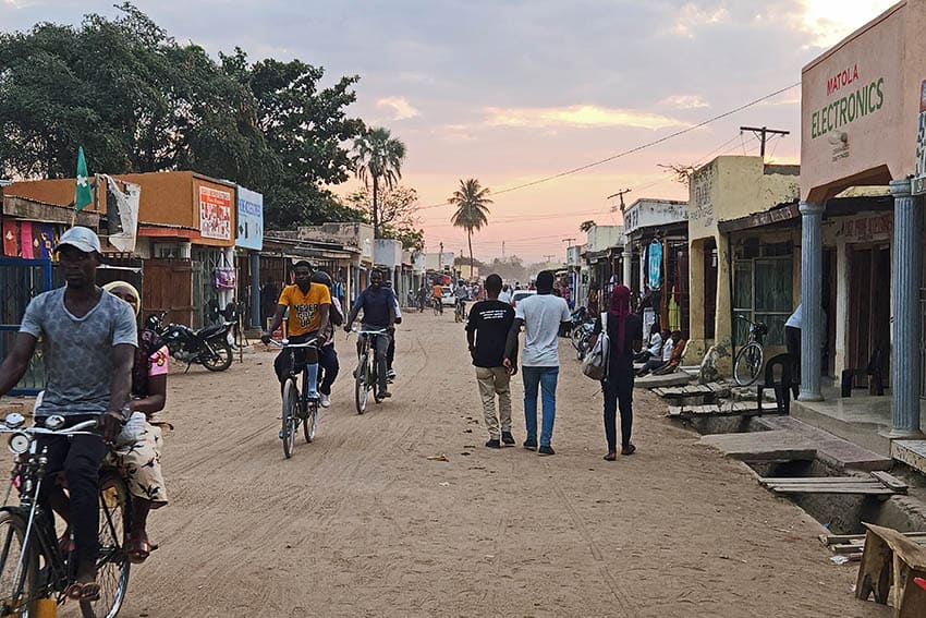 A Legendary African Ferry on Lake Malawi 14 A shop street in the dusty market town of Mangochi
