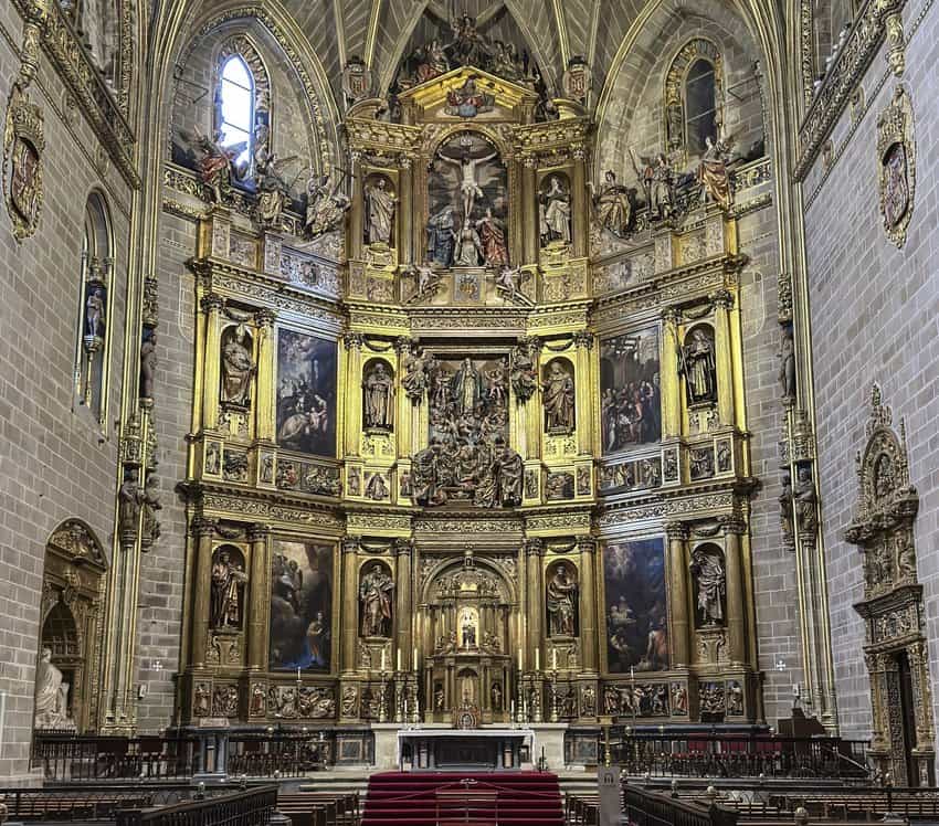 The Plasencia Cathedral is nothing short of a masterpiece with its floor to ceiling alter.