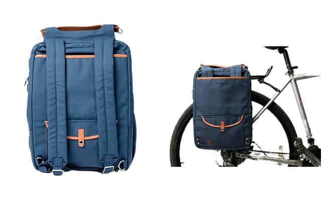Gift Ideas for Active Travelers 1 a blue bag on a bicycle bike panniers
