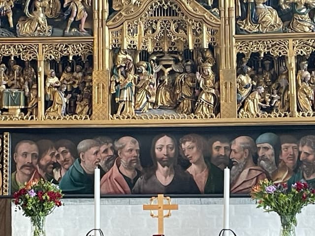 Northern Sweden: Family, Ferries, Forsen 12 ornate altarpiece