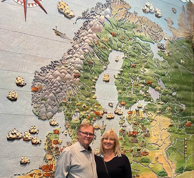 Northern Sweden: Family, Ferries, Forsen 1 Sweden on a Scandinavian Map in the Vasa Museum, Stockholm