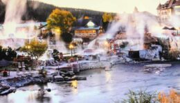 Steam riding at TheSprings Resort and Spa in early winter