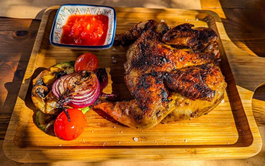 Varna: A Pearl On The Black Sea Riviera 12 Grilled chicken and vegetables.