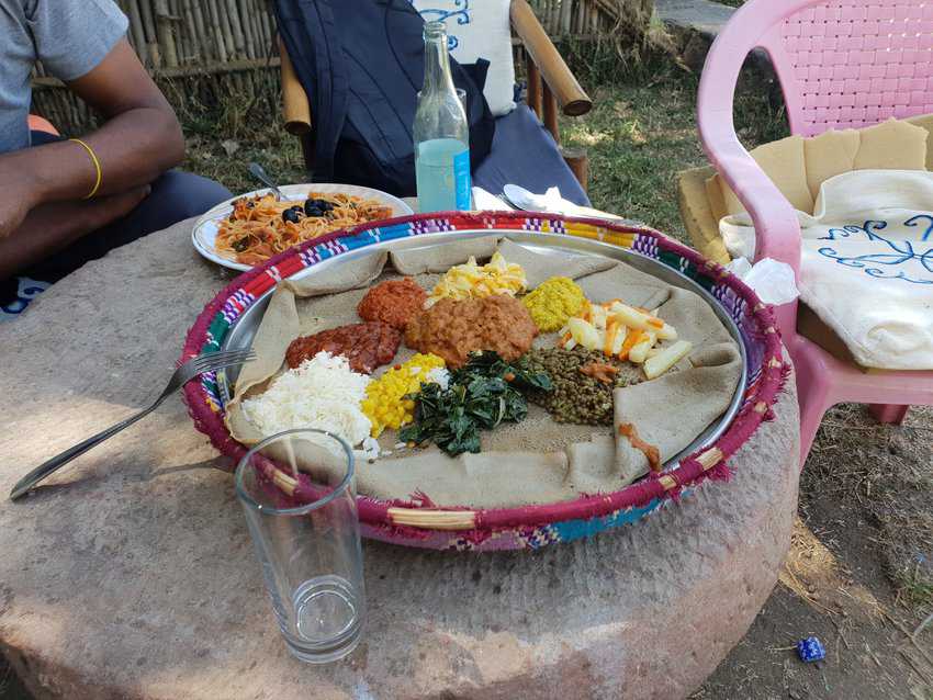 Coffee and Injera with The Traveling Ape 5 Injera in Ethiopia.