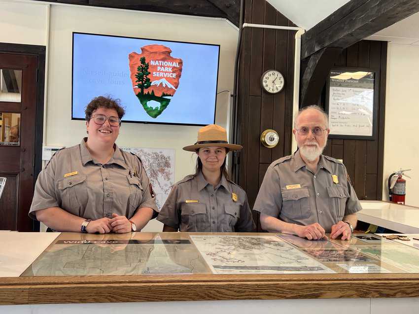 South Dakota Surprises 5 Ranger Don Frankfort and fellow Rangers at Wind Cave National Park. Photo by Sharon Kurtz