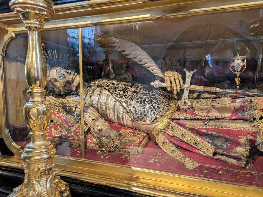 The skeleton martyr in Lucerne's Franciscan Church