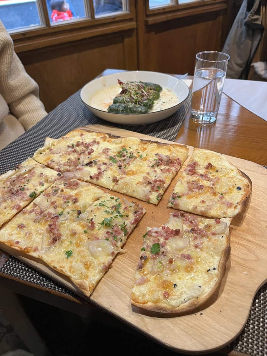 Traditional Swiss food at Bündnerland