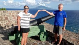 Looking at St Kitts across the Statia Channel