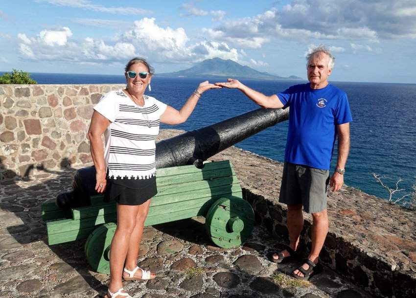 Looking at St Kitts across the Statia Channel Maureen Hauser  Tab Hauser