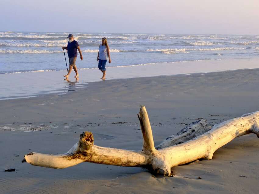 Whooping it Up in Port Aransas, Texas Gulf Coast 12 Walking the beach on Mustang Island in Texas.