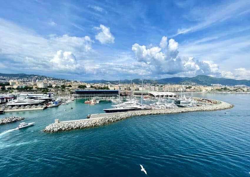 Arriving in the Port of Genoa. Photo by Noreen Kompanik