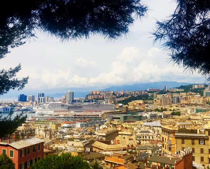 The port in Genoa.