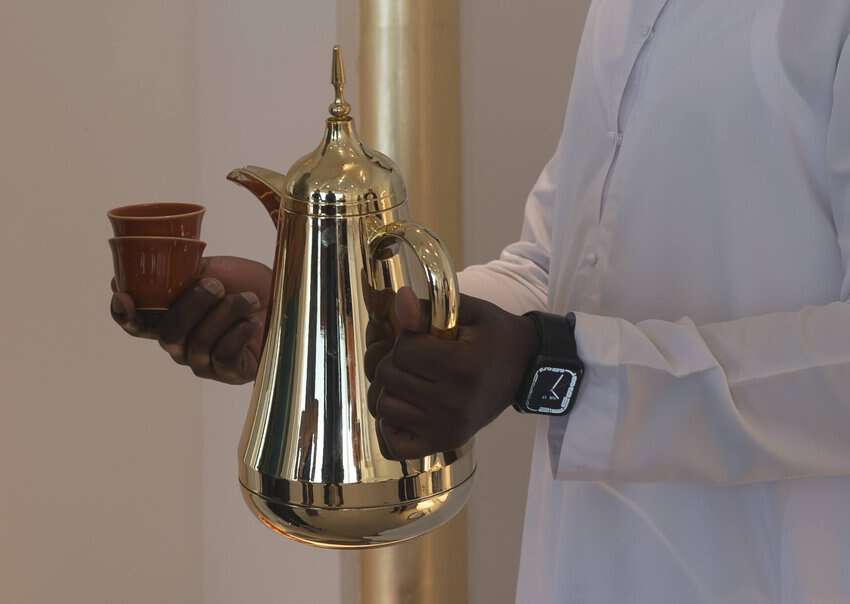 The iconic Burg Al Arab Hotel in Dubai is one of the most expensive places to bed down in this wealthy city. Everything is done with a touch of elegance, including afternoon coffee service.