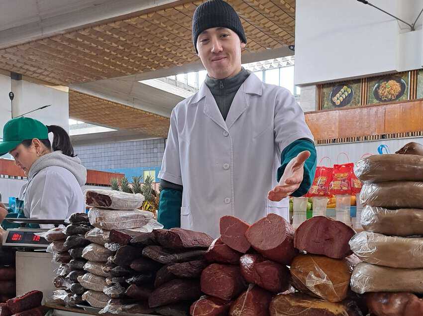 A vendor at the Green Bazaar