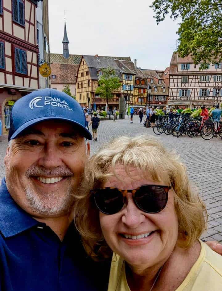 The author and her husband Michael in Colmar's Old Town.