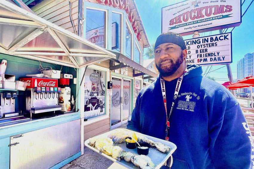 Panama City Beach's Top Shuckers 4 Shuckums along the main beach drag in Panama City is known for its PCB oysters, says manager Joseph Young.