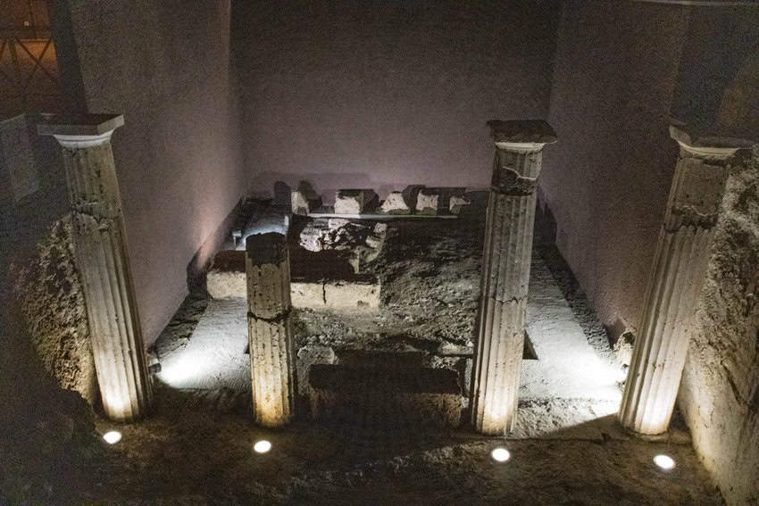 The underground Museum of the Royal Tombs of Aigai houses the burial sites of the family of Alexander the Great. 
