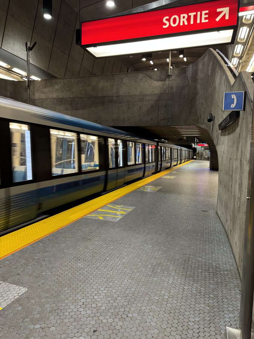 Montreal Metro stop.