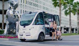 Autonomous Vehicles travel five routes in Lake Nona. BEEP photo.