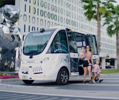 Autonomous Vehicles travel five routes in Lake Nona. BEEP photo.