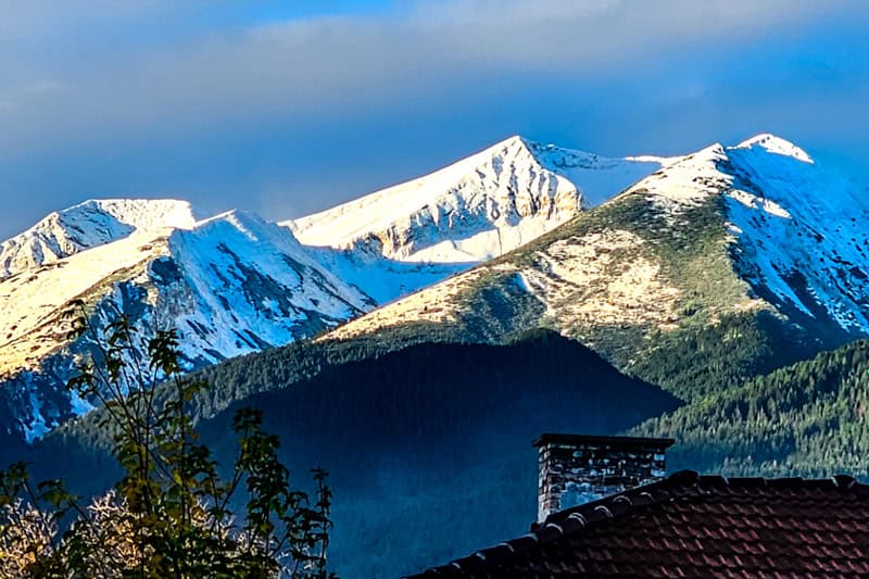 The Pirin Mountains from Bansko.