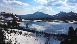 Floating ice on Lake Helen. Photo by Noreen Kompanik