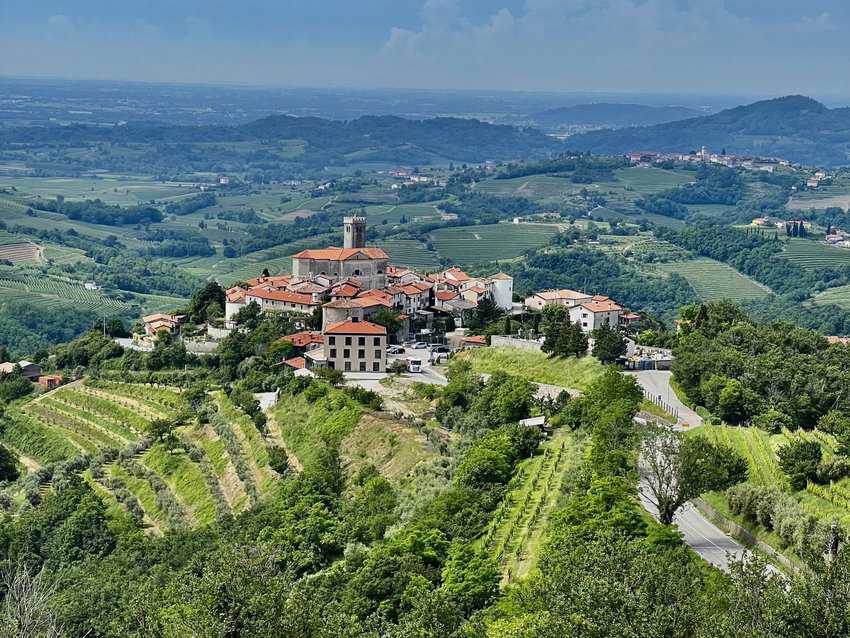 Slovenia: Forests, Vineyards, and Medieval Villages 11 Village of Smartno in Goriska Brda. Sharon Kurtz Photo
