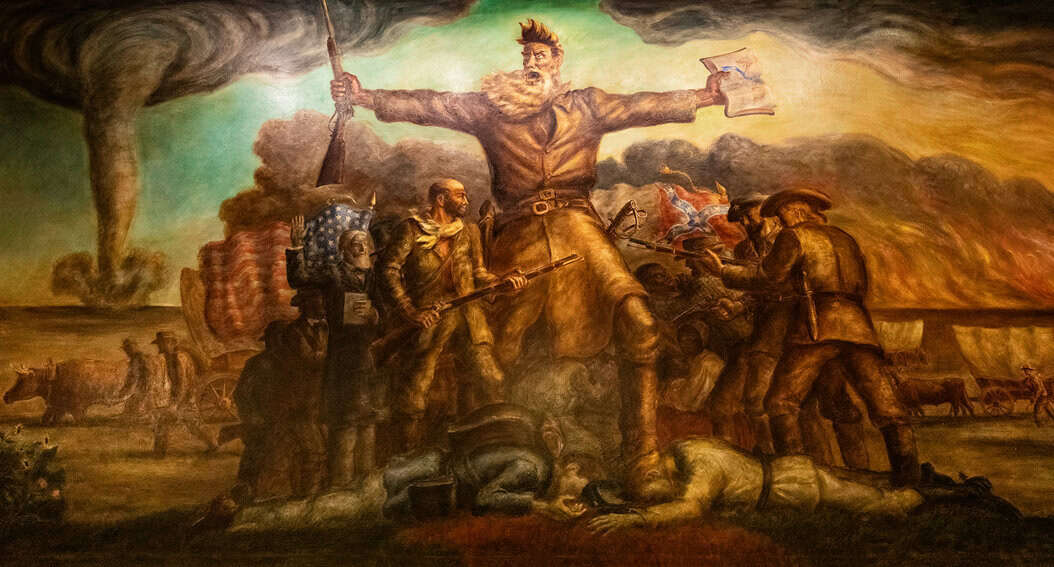A Northeast Kansas Travel Story 5 John Steuart Curry painting of John Brown Tragic Prelude Topeka Kansas