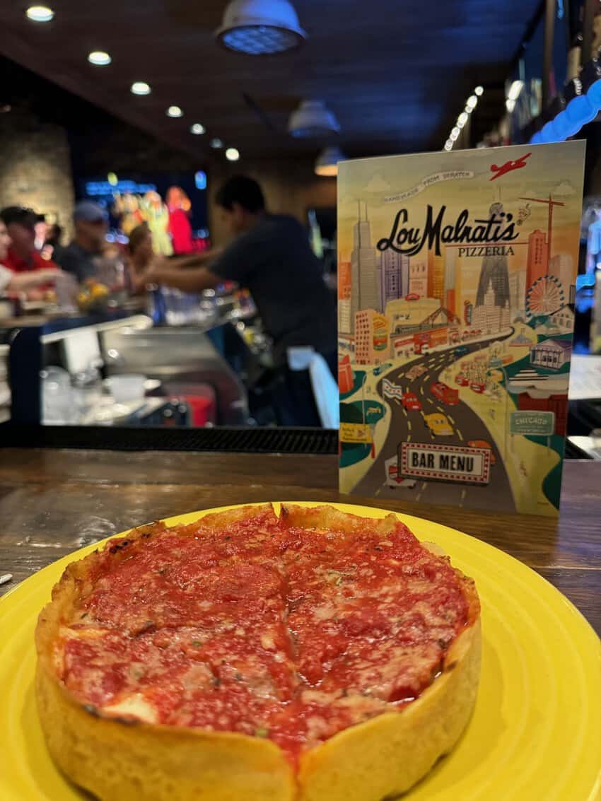 Chicago: The Perfect Weekend Jaunt 4 Lou Malnati's Pizzeria is one of Chicaga's most famous deep dish pizza joints. Grab a seat at the bar when it's crazy crowded, which is always.