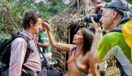 Matsés woman welcomes visitors